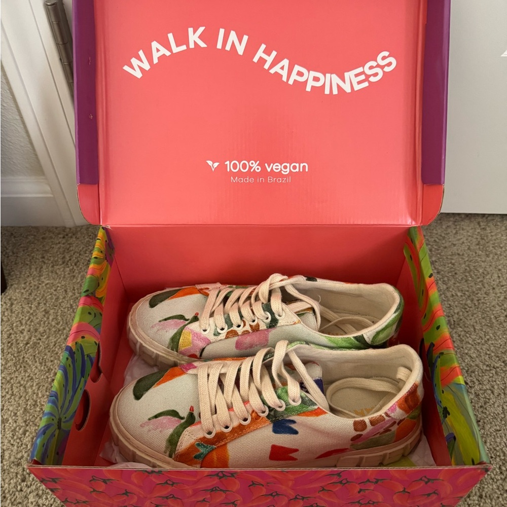FARM Rio Multicolor platform sneaker tropical party off white
